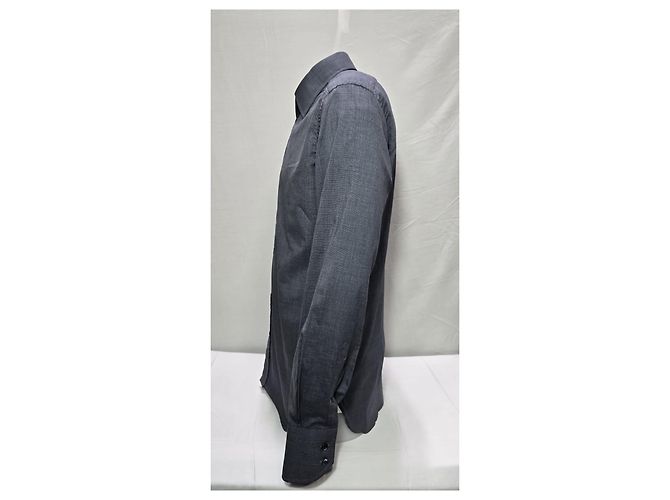 Camicia a maniche lunghe con bottoni Tom Ford in lyocell grigio - vista 8