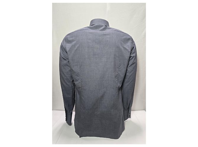 Camicia a maniche lunghe con bottoni Tom Ford in lyocell grigio - vista 9