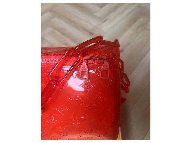 Abbesses Sac Louis Vuitton keepall 50 édition limitée Rouge - vue 2