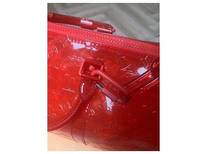 Abbesses Sac Louis Vuitton keepall 50 édition limitée Rouge - vue 3