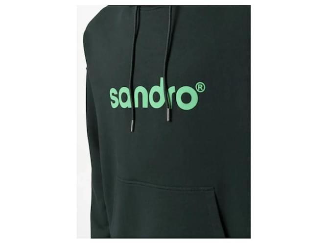 Sandro Sweatshirt Grün Baumwolle XL - Ansicht 2