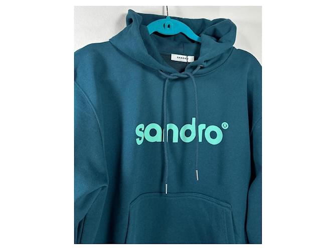 Sandro Sweatshirt Grün Baumwolle XL - Ansicht 6