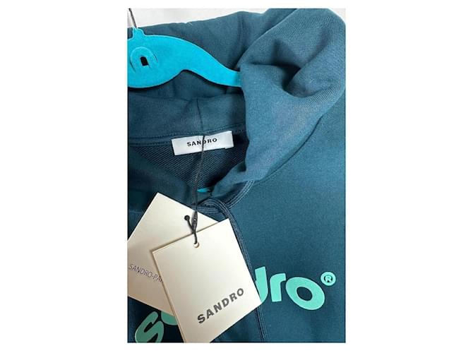 Sandro Sweatshirt Grün Baumwolle XL - Ansicht 7
