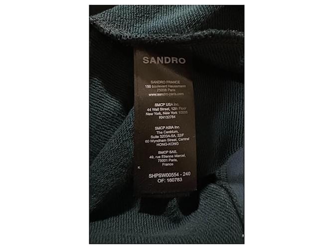 Sandro Sweatshirt Grün Baumwolle XL - Ansicht 9