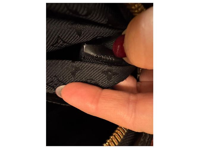 Borsa Louis Vuitton in pelle di cervo rosso scuro Bordò - vista 9
