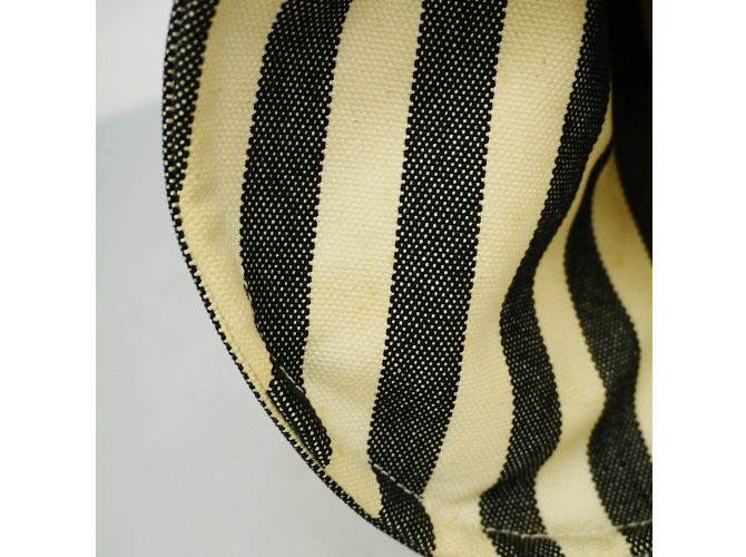 Hermès Hermes Tote Bag Cannes MM aus Canvas Schwarz Weiß - Ansicht 11