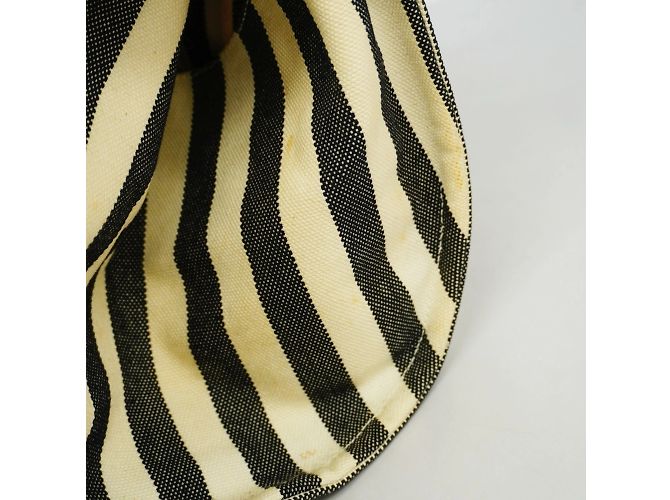 Hermès Hermes Tote Bag Cannes MM aus Canvas Schwarz Weiß - Ansicht 8