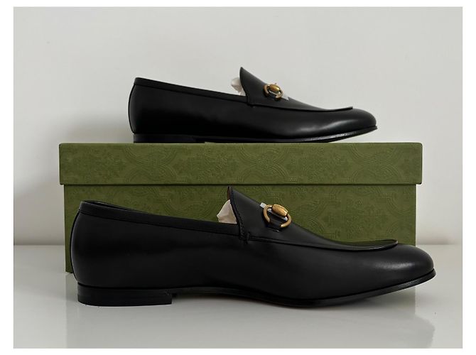 Mocassins Jordaan Gucci en cuir noir - vue 2