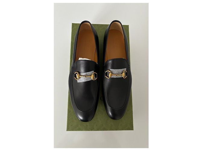 Mocassins Jordaan Gucci en cuir noir - vue 3