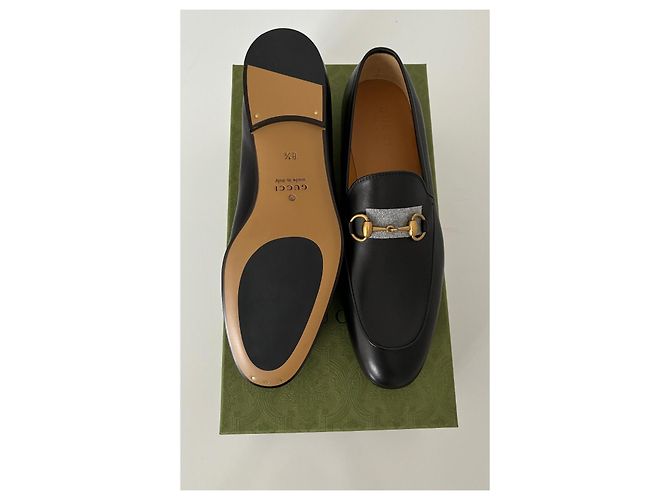 Mocassins Jordaan Gucci en cuir noir - vue 4