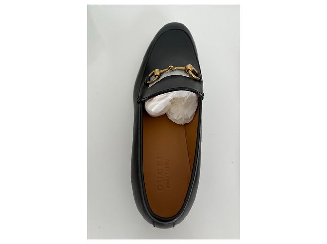 Mocassins Jordaan Gucci en cuir noir - vue 5