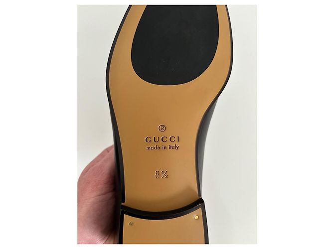 Mocassins Jordaan Gucci en cuir noir - vue 6