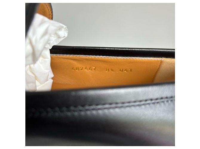 Mocassins Jordaan Gucci en cuir noir - vue 7