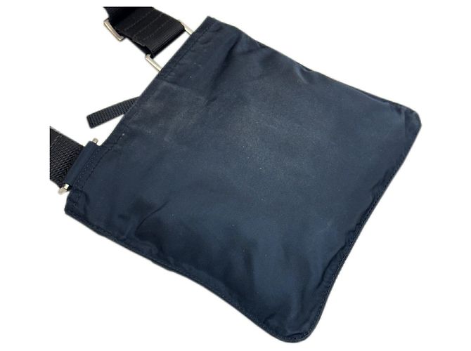 Pochette in nylon blu navy Prada - vista 6