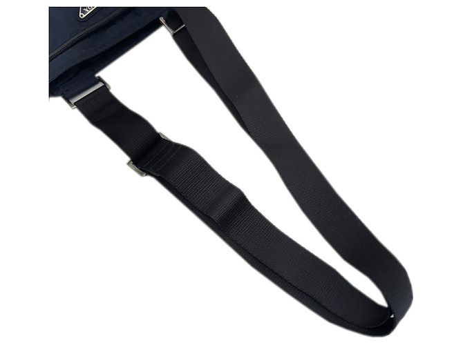 Pochette in nylon blu navy Prada - vista 7