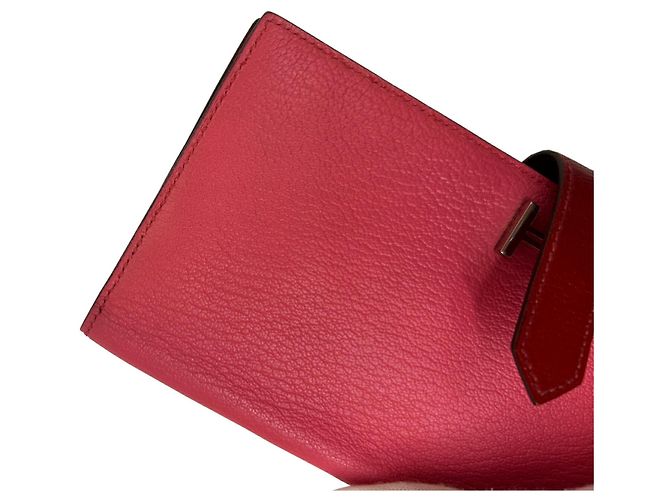 Hermès Cartera larga Hermes Bearn Soufflet Verso Roja Multicolor - vista 13