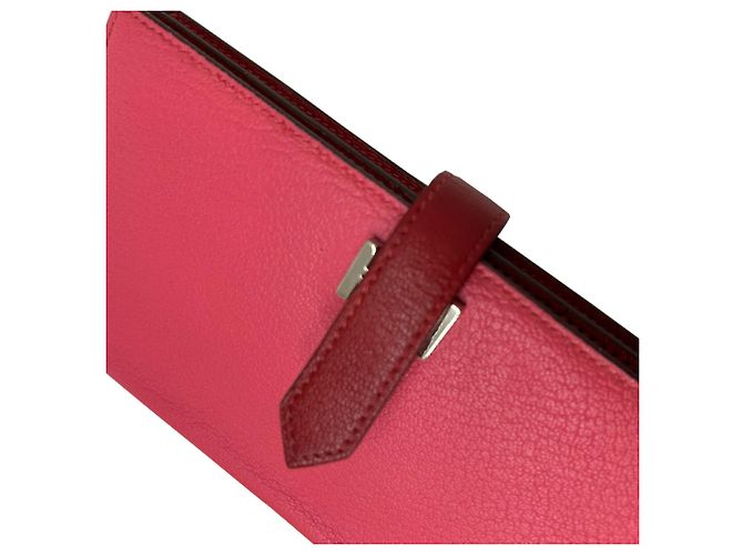 Hermès Cartera larga Hermes Bearn Soufflet Verso Roja Multicolor - vista 14