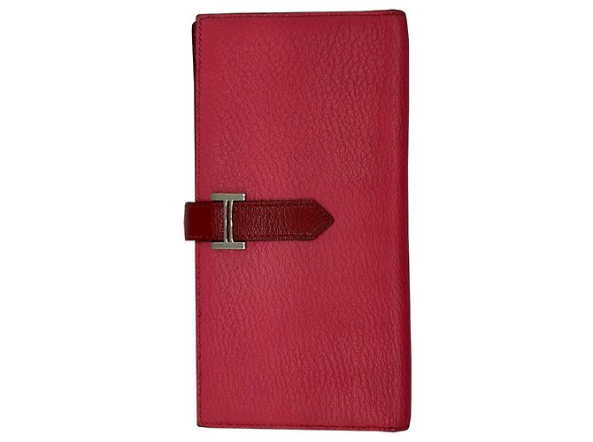 Hermès Cartera larga Hermes Bearn Soufflet Verso Roja Multicolor - vista 2