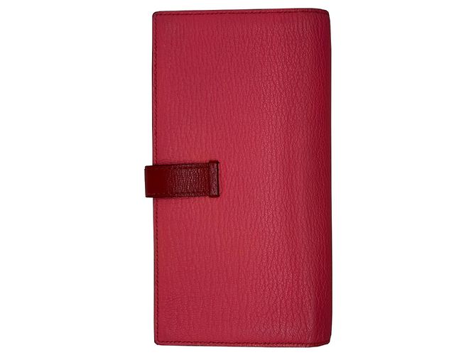 Hermès Cartera larga Hermes Bearn Soufflet Verso Roja Multicolor - vista 4