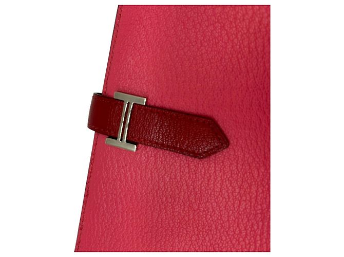 Hermès Cartera larga Hermes Bearn Soufflet Verso Roja Multicolor - vista 5