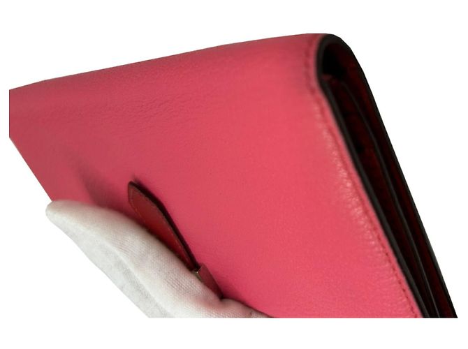 Hermès Cartera larga Hermes Bearn Soufflet Verso Roja Multicolor - vista 7