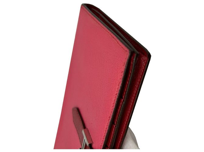 Hermès Cartera larga Hermes Bearn Soufflet Verso Roja Multicolor - vista 8