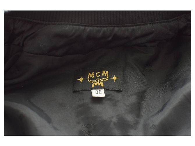 MCM Pufferjacke Schwarz Gesteppt Polyester Größe 38 - Ansicht 3