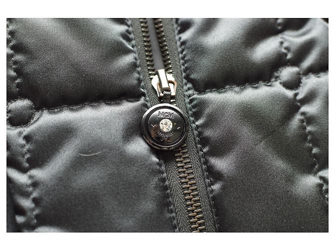 MCM Pufferjacke Schwarz Gesteppt Polyester Größe 38 - Ansicht 6