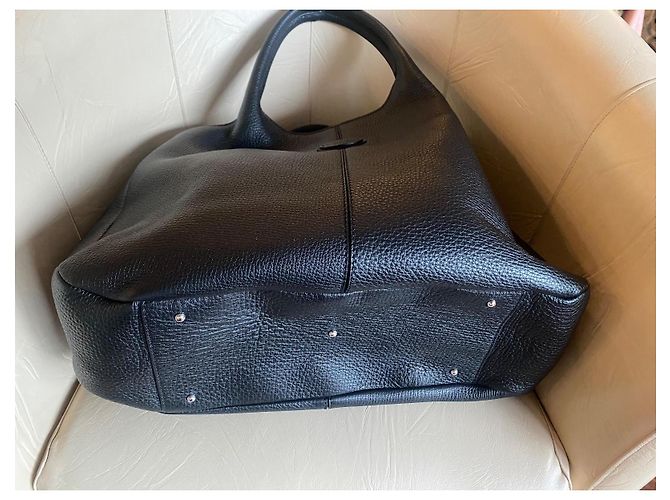 Borsa shopping in pelle Tod's nera Nero - vista 4