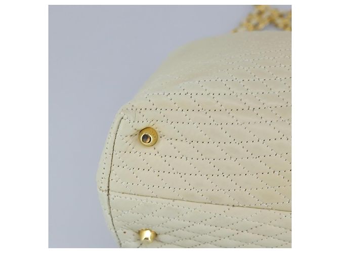 BALLY Borsa a Spalla a Catena in Pelle Beige Oro Auth 96771 D'oro - vista 10