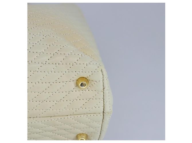 BALLY Borsa a Spalla a Catena in Pelle Beige Oro Auth 96771 D'oro - vista 11