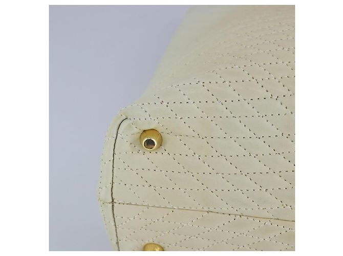 BALLY Borsa a Spalla a Catena in Pelle Beige Oro Auth 96771 D'oro - vista 12