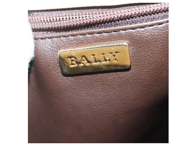 BALLY Borsa a Spalla a Catena in Pelle Beige Oro Auth 96771 D'oro - vista 15