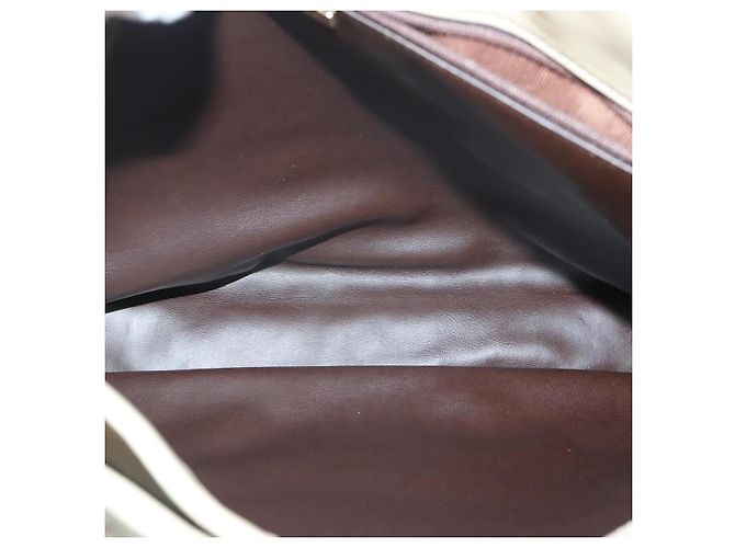 BALLY Borsa a Spalla a Catena in Pelle Beige Oro Auth 96771 D'oro - vista 16
