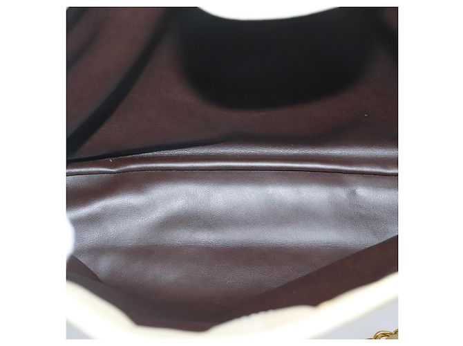 BALLY Borsa a Spalla a Catena in Pelle Beige Oro Auth 96771 D'oro - vista 19