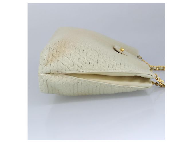 BALLY Borsa a Spalla a Catena in Pelle Beige Oro Auth 96771 D'oro - vista 5