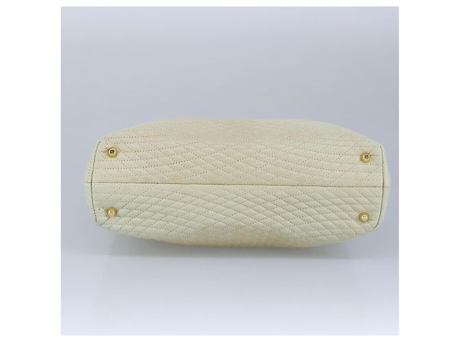 BALLY Borsa a Spalla a Catena in Pelle Beige Oro Auth 96771 D'oro - vista 9