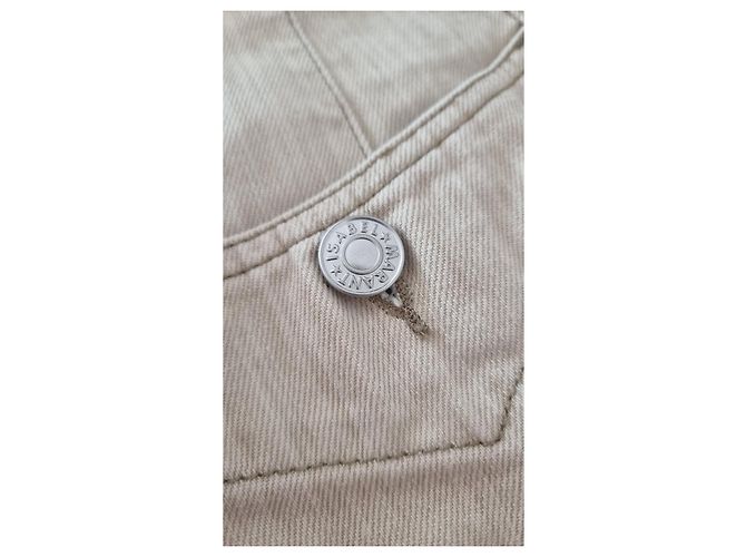 Isabel Marant Etoile Falda mini de denim beige de algodón Isabel Marant Étoile - vista 4