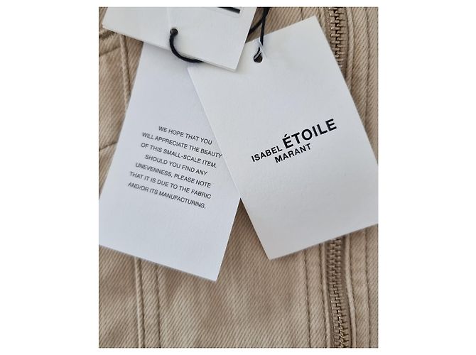 Isabel Marant Etoile Falda mini de denim beige de algodón Isabel Marant Étoile - vista 5