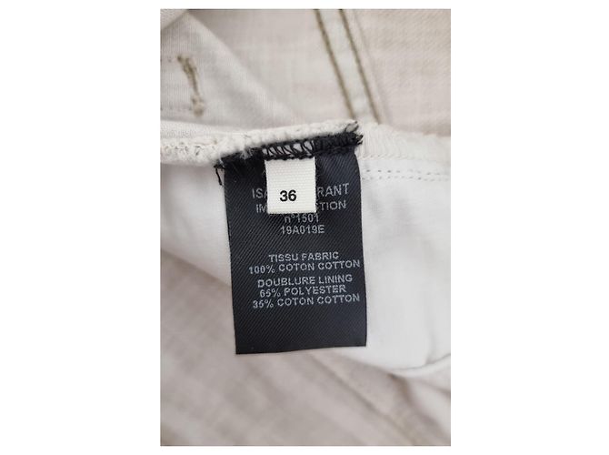 Isabel Marant Etoile Falda mini de denim beige de algodón Isabel Marant Étoile - vista 8