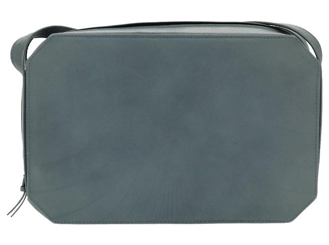 Borsa a spalla Gianni Versace in pelle blu Auth bs19299 - vista 2