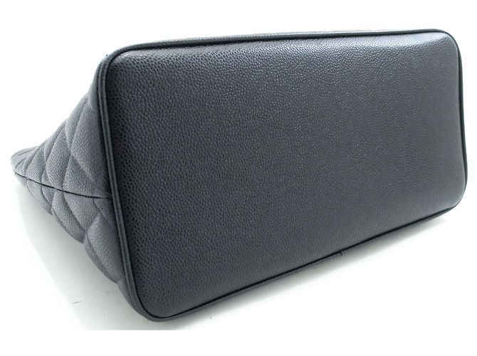 Borsa a spalla in pelle di vitello grana argento CHANEL Nero - Ansicht 2