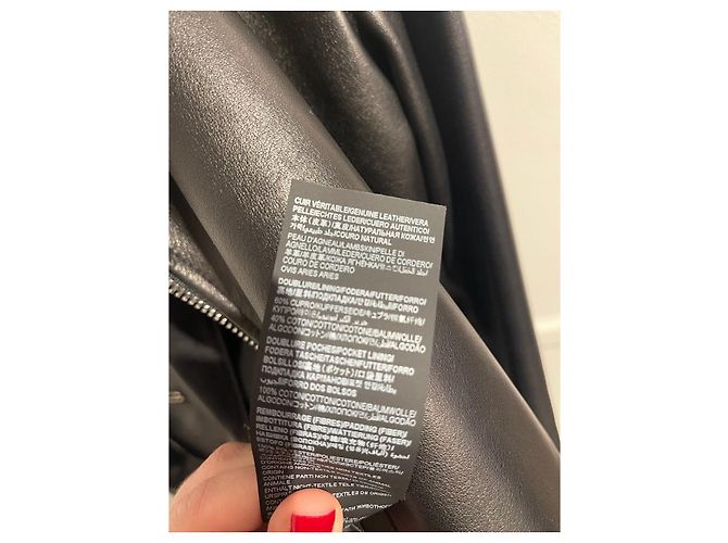 SAINT LAURENT Jacken T.FR 48 Leder Schwarz - Ansicht 8