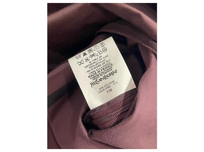 Vestido SAINT LAURENT T.FR 38 Algodón Púrpura - vista 6