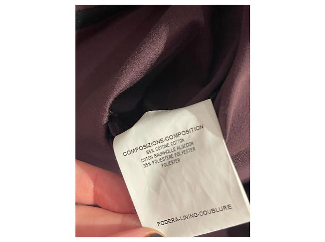 Vestido SAINT LAURENT T.FR 38 Algodón Púrpura - vista 7