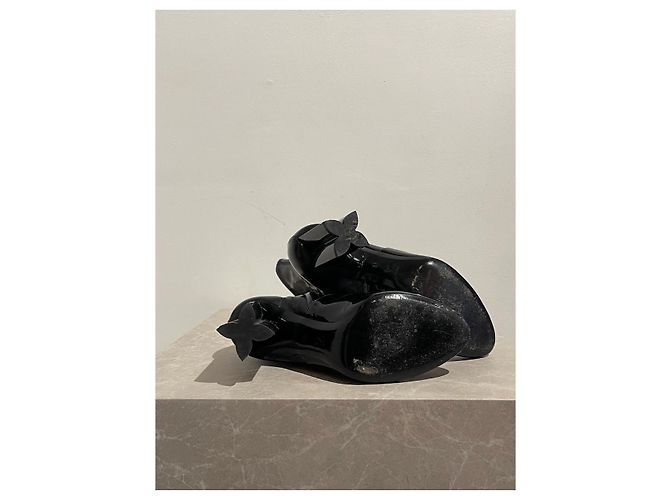 Botas de tobillo LOUIS VUITTON T.EU 38 Cuero charol Negro - vista 3