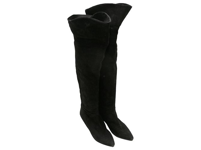 Botas FENDI T.US 7 de ante Negro - vista 2