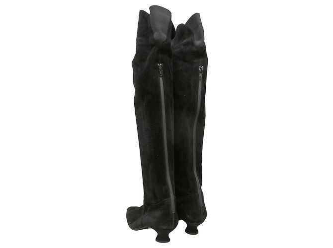 Botas FENDI T.US 7 de ante Negro - vista 4