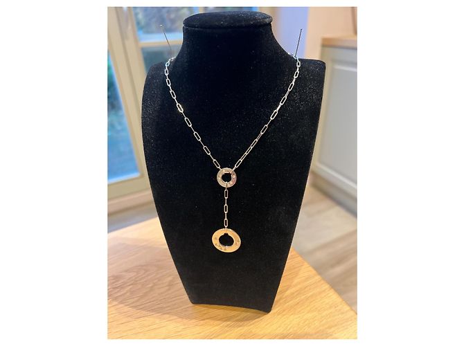 Collana Dinh Van Target in oro bianco e diamanti Argento - vista 2