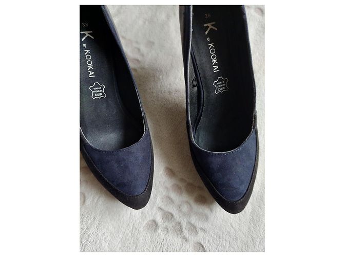 Décolleté KOOKAÏ in scamosciato nero grigio blu navy Taglia 38 - vista 4